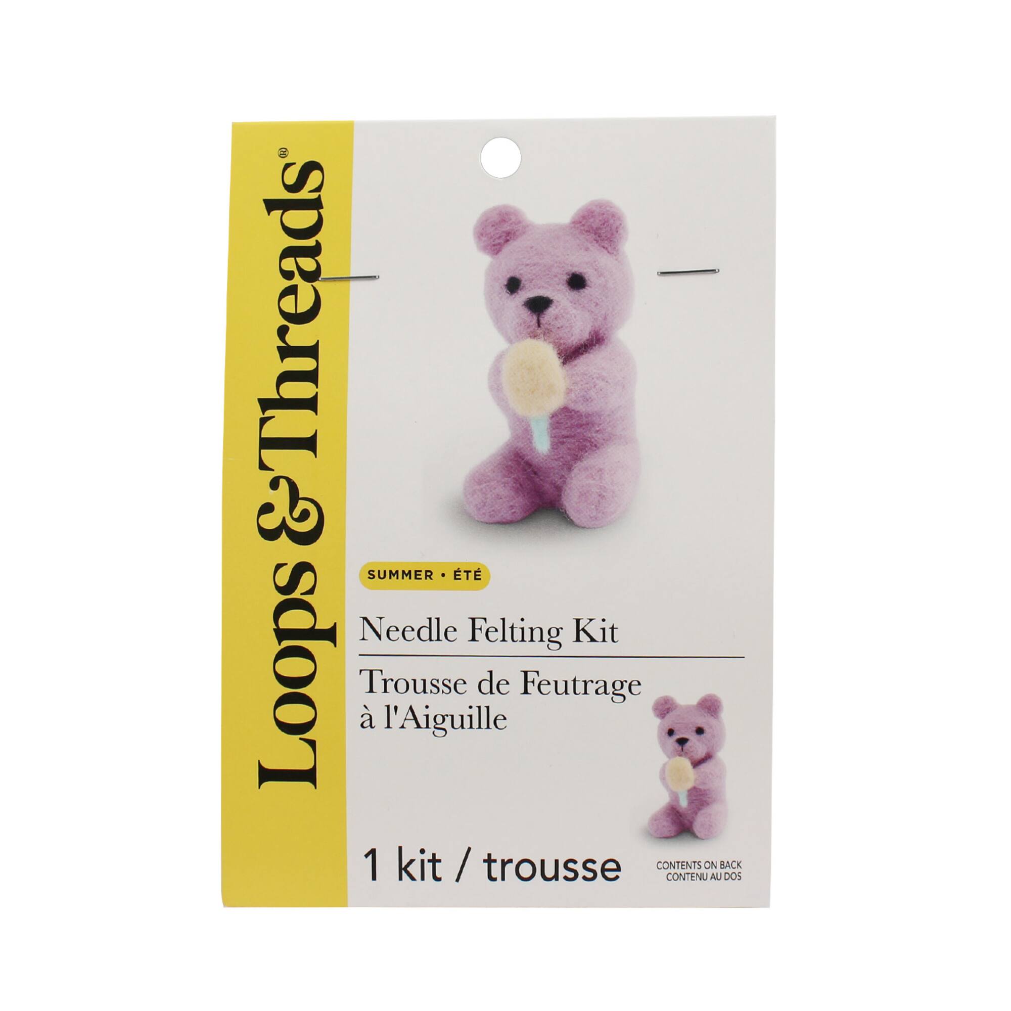 Lavender Bear with Popsicle Needle Felting Kit by Loops & Threads®